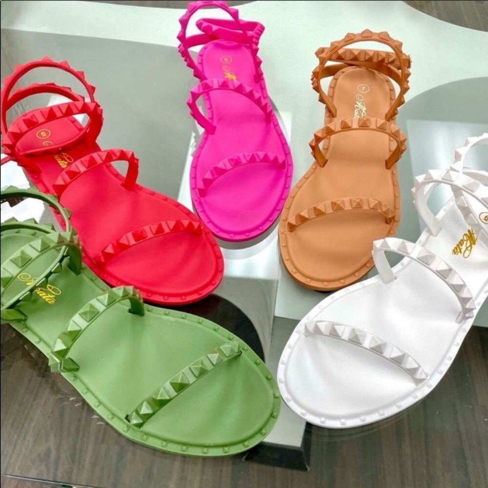 Studded jelly sandals